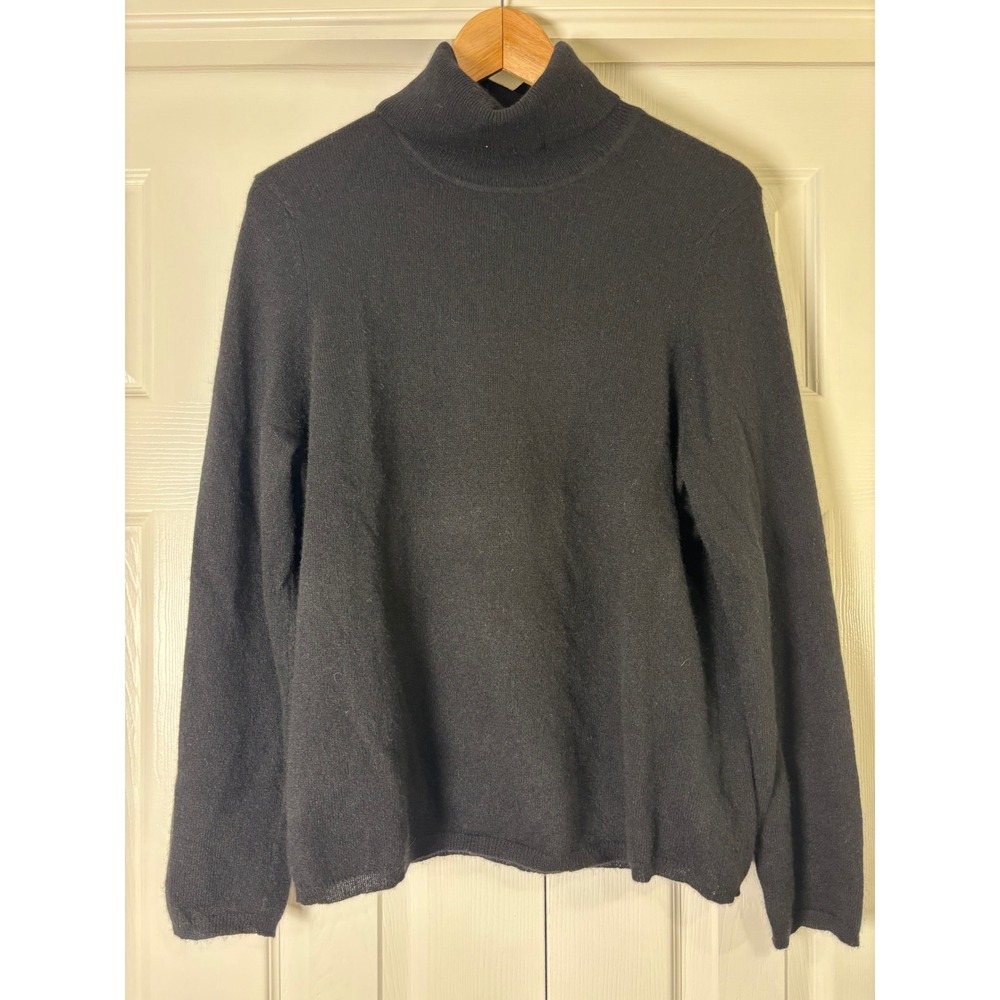 Charter Club Luxury 100% Cashmere Turtleneck Sweater Black XL 71002BK893